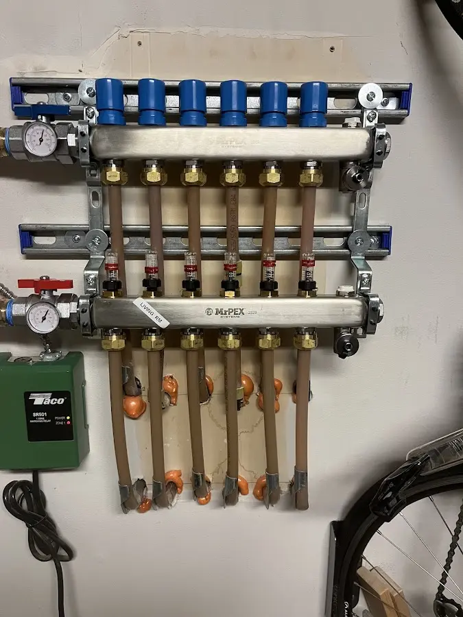 Plumber performing Gas Line Installation at a residential property in Bunker Hill Village